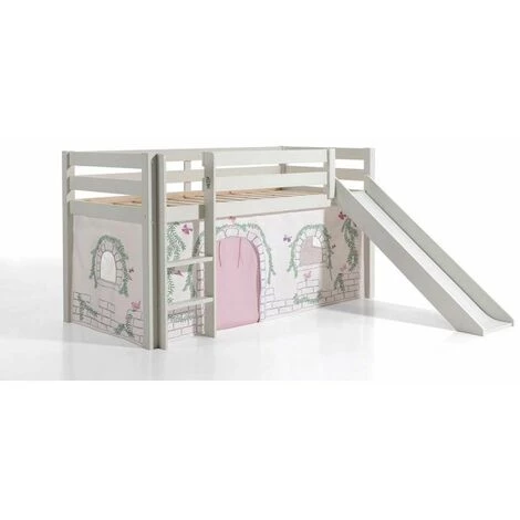 Paris Prix - Pack - Lit Enfant Toboggan & Tente "pino Birdy" Blanc 2 Paris Prix - Pack - Lit Enfant Toboggan & Tente "pino Birdy" Blanc – Image 2