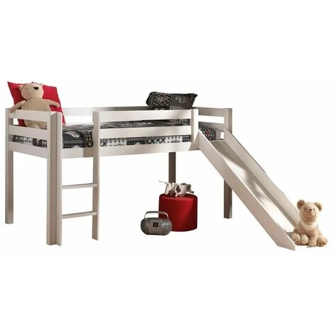 Paris Prix - Pack - Lit Enfant Toboggan & Tente "pino Birdy" Blanc 3 Paris Prix - Pack - Lit Enfant Toboggan & Tente "pino Birdy" Blanc – Image 3