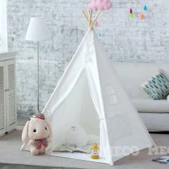 SWAGX Tente De Jeu Tente Tipi Enfant Coton Toile Maison Jardin Intérieure Extérieure -Lit enfant Soldes Boutique 33731516 5