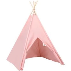 ASUPERMALL Tente Tipi D'enfants Avec Sac Peau De Peche Rose 120x120x150 Cm -Lit enfant Soldes Boutique 33856291 3