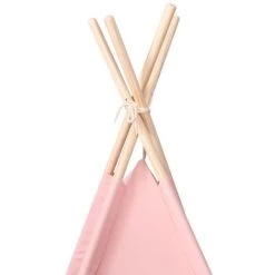 ASUPERMALL Tente Tipi D'enfants Avec Sac Peau De Peche Rose 120x120x150 Cm -Lit enfant Soldes Boutique 33856291 5