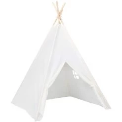 ASUPERMALL Tente Tipi D'enfants Avec Sac Peau De Peche Blanc 120x120x150cm 7 ASUPERMALL Tente Tipi D'enfants Avec Sac Peau De Peche Blanc 120x120x150cm -Lit enfant Soldes Boutique 33856292 3