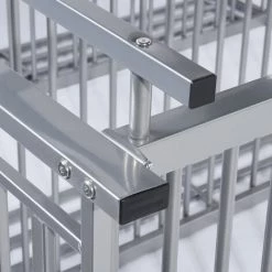 MEUBLES COSY Lit Superposé 3 Couchages,structure Métal Gris,sommier à Lattes Avec échelle Et Barrière De Protection,matelas Non Inclus -Lit enfant Soldes Boutique 33860738 5