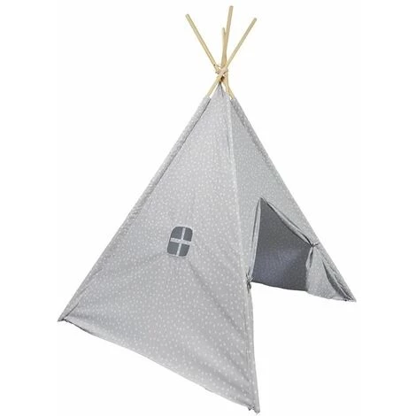 Paris Prix - Tipi Enfant Déco "rêves" 160cm Gris 2 Paris Prix - Tipi Enfant Déco "rêves" 160cm Gris – Image 2