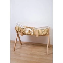 Panier Moïse Raphia Avec Matelas Et Housse Blanc Cassé CHILDHOME -Lit enfant Soldes Boutique 34148623 4
