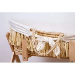 Panier Moïse Raphia Avec Matelas Et Housse Blanc Cassé CHILDHOME -Lit enfant Soldes Boutique 34148623 5