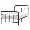 AUTRES Lit Enfant En Métal - Noir - Sommier Inclus - 90 X 190 Cm - AARON