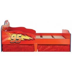BEBEGAVROCHE Pack Complet Premium Lit Design Flash McQueen Tiroirs Cars Disney = Lit+Matelas & Parure+Couette+Oreiller - Bleu, Rouge -Lit enfant Soldes Boutique 37330507 3