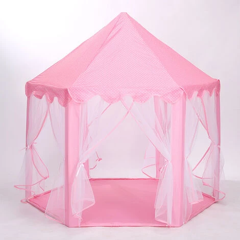 YONGQING Tente Pliable Portative De Jeu Pour Enfants Princesse Pop Up Chateau Filles Jouet Tente (Rose) Pour Maison Plage, Etc - Rose 5 YONGQING Tente Pliable Portative De Jeu Pour Enfants Princesse Pop Up Chateau Filles Jouet Tente (Rose) Pour Maison Plage, Etc - Rose – Image 5
