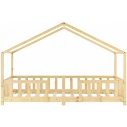 DéCOSHOP26 Lit Pour Enfant En Forme Maison Avec Barrière De Protection Construction Solide Bois De Pin 200 X 90 Cm - Or 8 DéCOSHOP26 Lit Pour Enfant En Forme Maison Avec Barrière De Protection Construction Solide Bois De Pin 200 X 90 Cm - Or -Lit enfant Soldes Boutique 39515106 4