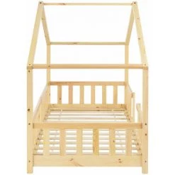 DéCOSHOP26 Lit Pour Enfant En Forme Maison Avec Barrière De Protection Construction Solide Bois De Pin 200 X 90 Cm - Or 9 DéCOSHOP26 Lit Pour Enfant En Forme Maison Avec Barrière De Protection Construction Solide Bois De Pin 200 X 90 Cm - Or -Lit enfant Soldes Boutique 39515106 5