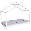 AUTRES Lit Cabane Enfant ELIAH - 90 X 190 Cm - Bois Pin Massif - Blanc - Sommier Inclus