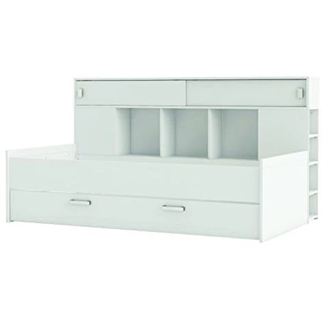 Lit Enfant Avec Environnement Coloris Blanc Mat - 204 X 109 X 122,5 Cm -PEGANE- 4 Lit Enfant Avec Environnement Coloris Blanc Mat - 204 X 109 X 122,5 Cm -PEGANE- – Image 4