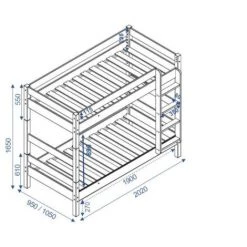 AKITEN RETAIL Lit Superpose Separable Aaron Bois Naturel 90x190 Cm - Bois Naturel 5 AKITEN RETAIL Lit Superpose Separable Aaron Bois Naturel 90x190 Cm - Bois Naturel -Lit enfant Soldes Boutique 40004958 3