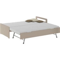 AKITEN RETAIL Lit Gigogne Louna Lin 90x190 Cm - Lin