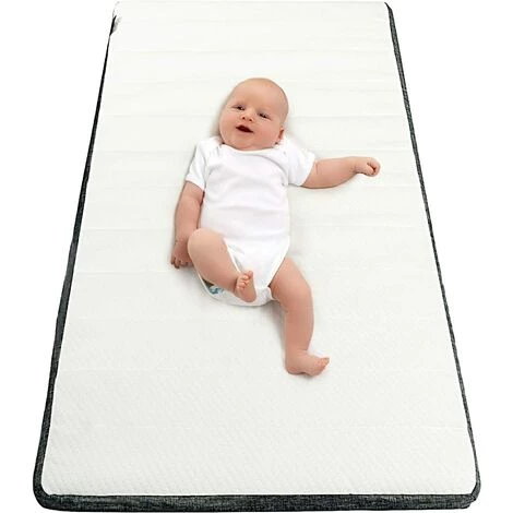 GOPLUS Matelas En Mousse Pour Enfant, Anti-Acariens/Anti Moisissures/Anti Etouffement, Avec Housse Extérieure Amovible Et Lavable, Sac De Transport, Respirant Pour Confort Et Soutien 120 X 60 X 5 CM 1 GOPLUS Matelas En Mousse Pour Enfant, Anti-Acariens/Anti Moisissures/Anti Etouffement, Avec Housse Extérieure Amovible Et Lavable, Sac De Transport, Respirant Pour Confort Et Soutien 120 X 60 X 5 CM