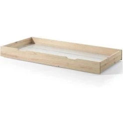 LES TENDANCES Lit Cabane Gigogne 90x200 Cm Pin Massif Clair Kali -Lit enfant Soldes Boutique 40640098 3