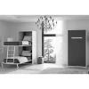 LES TENDANCES Lit Mural Escamotable Superposé 2 Couchages 90x190 Cm Gris Foncé Liker