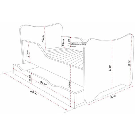 LES TENDANCES Lit Enfant à Tiroir Et Matelas 70x140 Cm Petite Fée 4 LES TENDANCES Lit Enfant à Tiroir Et Matelas 70x140 Cm Petite Fée – Image 4