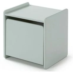 LES TENDANCES Chambre Enfant 2 Pièces Lit Et Chevet Bois Laqué Vert Et Pin Clair Kiddy 90x200 Cm -Lit enfant Soldes Boutique 40654772 3