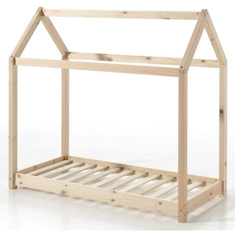 LES TENDANCES Lit Cabane 70x140 Cm Pin Massif Clair Cabana 1 LES TENDANCES Lit Cabane 70x140 Cm Pin Massif Clair Cabana
