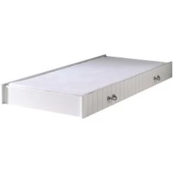 LES TENDANCES Lit Gigogne 90x200 Cm Avec Sommier Laqué Blanc Lewis -Lit enfant Soldes Boutique 40692866 4