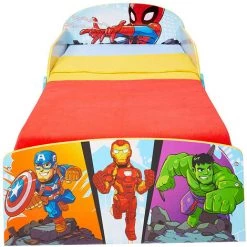 BEBEGAVROCHE Pack Premium Lit Enfant Avec Tiroirs De Rangement Avengers Marvel Disney = Lit+Matelas & Parure+Couette+Oreiller - Multicolor -Lit enfant Soldes Boutique 41316895 3