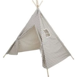 YONGQING Tente De Tipis Pour Enfant Tente Indiennes De Jeu Classique En Toile 100% Coton Gris-blanc - Gris-blanc 9 YONGQING Tente De Tipis Pour Enfant Tente Indiennes De Jeu Classique En Toile 100% Coton Gris-blanc - Gris-blanc -Lit enfant Soldes Boutique 42277098 5