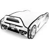 LEOMARK Moderne Lit D'Enfant Toddler SPORT CAR Noir Et Blanc 140/70 Cm