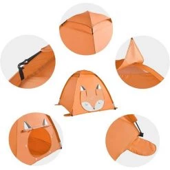SoBuy OSS05 Tente De Jeu Pour Enfants Avec Sac De Transport, Maison De Jeu Portable -Lit enfant Soldes Boutique 42707474 5