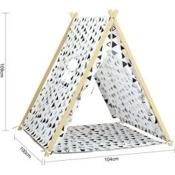 SoBuy OSS02-F02 Tente De Jeu Pour Enfant Avec 2 Portes Et Une Fenêtre Gris Clair -Lit enfant Soldes Boutique 42753167 3
