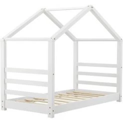 Lit D'enfant Vardø Blanc 166x88x134cm [en.casa] -Lit enfant Soldes Boutique 44423229 4