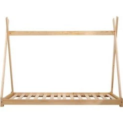 LES TENDANCES Lit Tipi 90x190 Cm Pin Massif Clair Karel