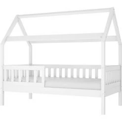 BIM FURNITURE Lit Enfant Cottage HUT 160x80 Pin Blanc Mat