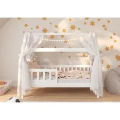 BIM FURNITURE Lit Enfant Cottage HUT 160x80 Pin Blanc Mat -Lit enfant Soldes Boutique 45805932 5