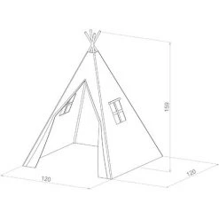 SUNNY Alba Tente Tipi Pour Enfants En Vert | Tente De Jeu Avec Tapis Pour L'intérieur / Chambre | 120x120 Cm - Vert 8 SUNNY Alba Tente Tipi Pour Enfants En Vert | Tente De Jeu Avec Tapis Pour L'intérieur / Chambre | 120x120 Cm - Vert -Lit enfant Soldes Boutique 45962889 4