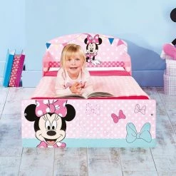 BEBEGAVROCHE Pack Complet Premium Lit Bois Et Metal Minnie= Lit+Matelas & Parure+Couette+Oreiller - Rose -Lit enfant Soldes Boutique 46527149 3