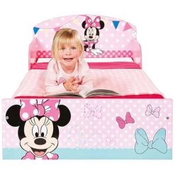 BEBEGAVROCHE Pack Complet Premium Lit Bois Et Metal Minnie= Lit+Matelas & Parure+Couette+Oreiller - Rose -Lit enfant Soldes Boutique 46527149 5