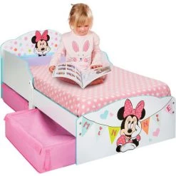 BEBEGAVROCHE Pack Complet Premium Lit Minnie Mouse Tiroirs = Lit+Matelas & Parure+Couette+Oreiller - Rose -Lit enfant Soldes Boutique 46527152 3