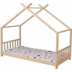 HAPPY GARDEN Lit Cabane Pour Enfant 190x90cm En Bois GASPARD -Lit enfant Soldes Boutique 47970255 3