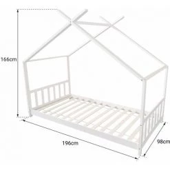 HAPPY GARDEN Lit Cabane Pour Enfant 190x90cm En Bois GASPARD -Lit enfant Soldes Boutique 47970255 5