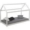 PEGANE Lit D'enfant En Bois Coloris Blanc - Dim : 90 X 200cm