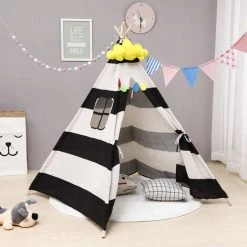 MOHOO Tente De Tipi Tente Maison De Jeu Jouet Tente Intérieure Extérieure 1.6m