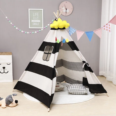 MOHOO Tente De Tipi Tente Maison De Jeu Jouet Tente Intérieure Extérieure 1.6m 1 MOHOO Tente De Tipi Tente Maison De Jeu Jouet Tente Intérieure Extérieure 1.6m