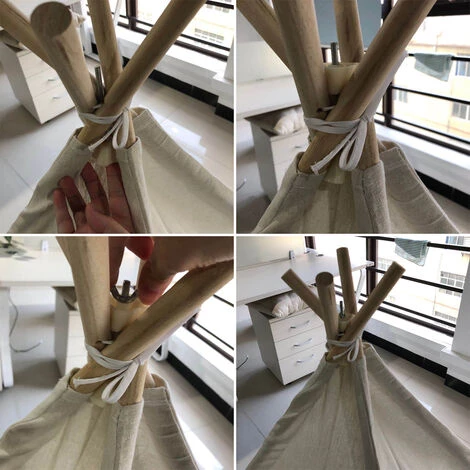 MOHOO Tente De Tipi Tente Maison De Jeu Jouet Tente Intérieure Extérieure 1.6m 2 MOHOO Tente De Tipi Tente Maison De Jeu Jouet Tente Intérieure Extérieure 1.6m – Image 2