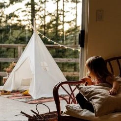 FREOSEN Tente De Jeu Tipi Avec Guirlande Tente Grande Intérieure Extérieure Blanc Toile Indian Teepee Portable Tente Maison -Lit enfant Soldes Boutique 49860861 3