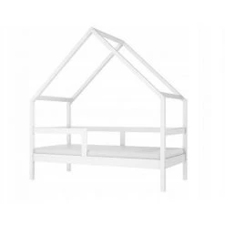 BB-LOISIR Lit Cabane PEAK Lit Bébé Et Enfant Type Maison 160x80cm Blanc Mat