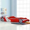 YOUTHUP Lit Voiture De Course Pour Enfants 90 X 200 Cm Rouge