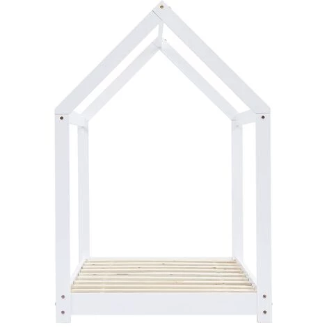 YOUTHUP Cadre De Lit D'enfant Blanc Bois De Pin Massif 80x160 Cm - Blanc 4 YOUTHUP Cadre De Lit D'enfant Blanc Bois De Pin Massif 80x160 Cm - Blanc – Image 4