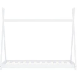 YOUTHUP Cadre De Lit D'enfant Blanc Bois De Pin Massif 70x140 Cm - Blanc -Lit enfant Soldes Boutique 51873287 3